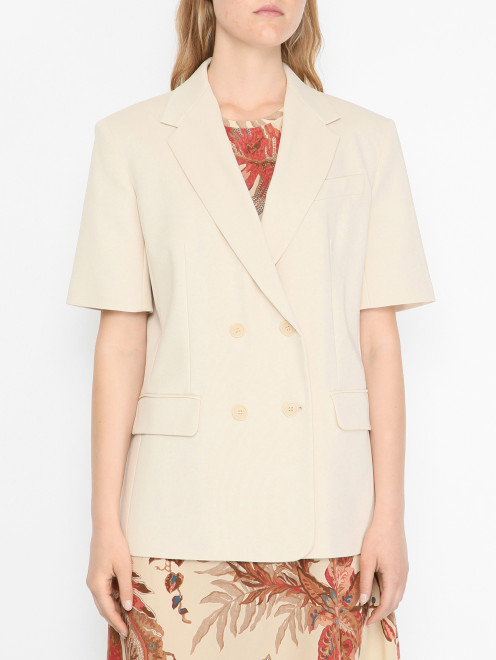 Трикотажный жакет с короткими рукавами Weekend Max Mara - МодельВерхНиз