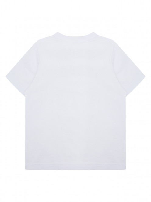 Хлопковая футболка с аппликацией Burberry - Обтравка1