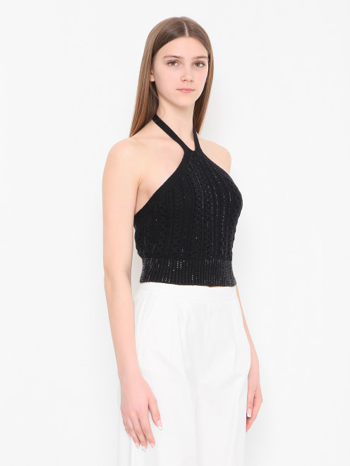 Трикотажный топ из хлопка Ermanno Scervino Junior - МодельВерхНиз