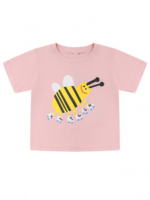 Хлопковая футболка с принтом Stella McCartney kids - Общий вид