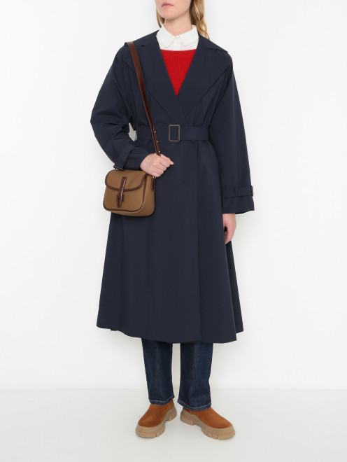 Сумка из текстиля через плечо Weekend Max Mara - МодельОбщийВид