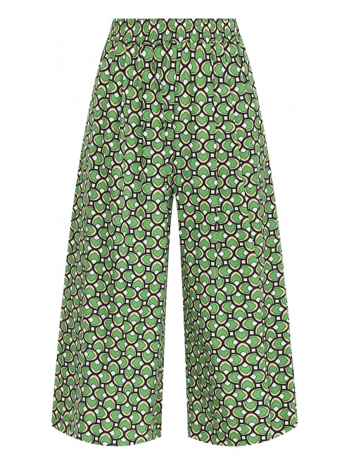 Брюки из хлопка с узором Weekend Max Mara - Общий вид
