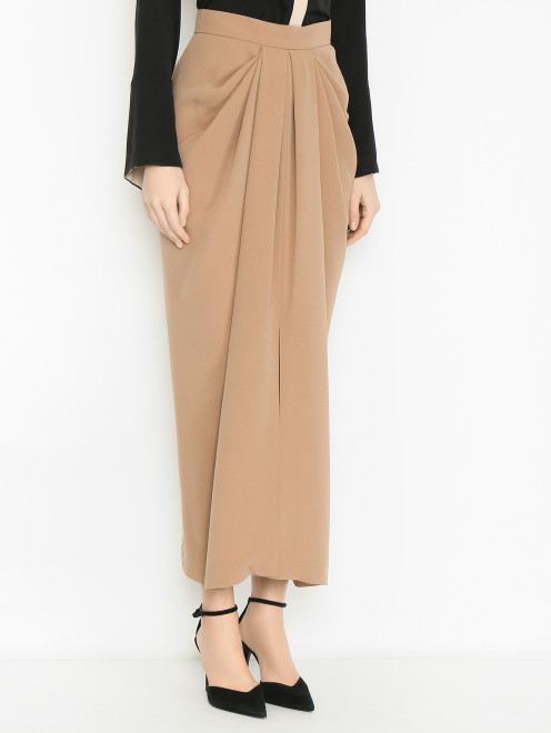 Юбка однотонная с драпировками Max Mara - МодельВерхНиз