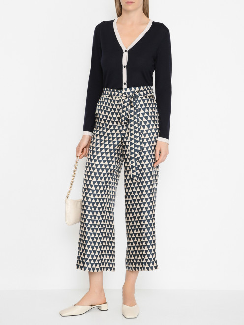 Кардиган из шерсти с отделкой Max Mara - МодельОбщийВид