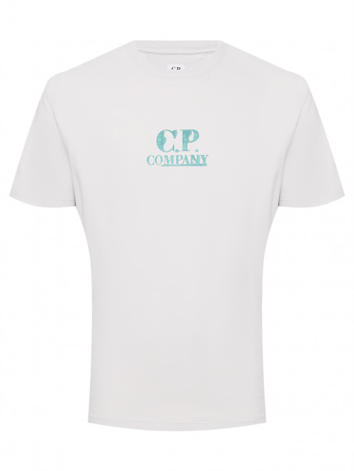 Футболка из хлопка с логотипом C.P. Company - Общий вид