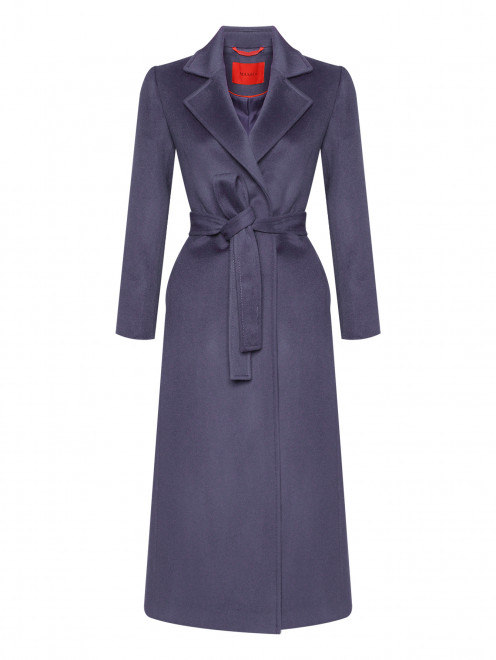 Пальто из шерсти с поясом и карманами Max&Co - Общий вид
