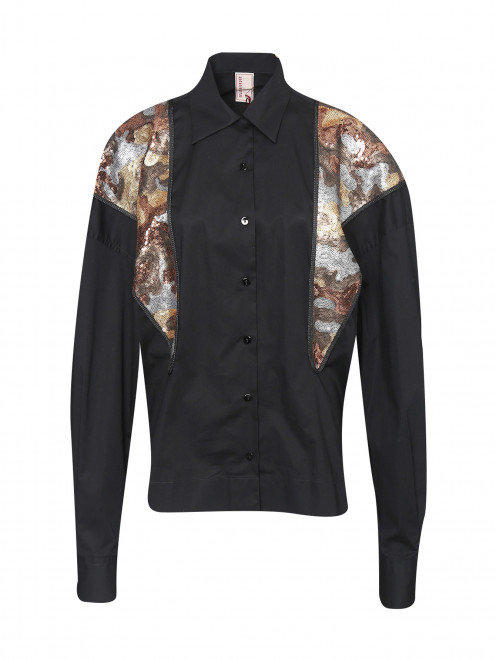 Комбинированная блуза из хлопка с аппликацией Antonio Marras - Общий вид