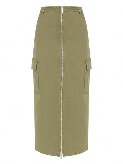 Джинсовая юбка с накладными карманами Max&Co - Общий вид