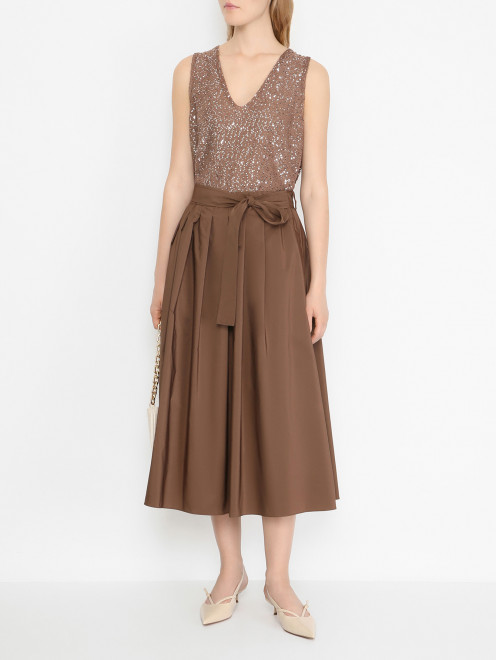 Трикотажный топ с пайетками Weekend Max Mara - МодельОбщийВид