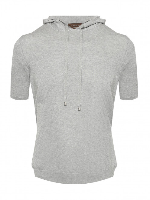 Джемпер из хлопка с коротким рукавом и капюшоном Doriani Cashmere - Общий вид