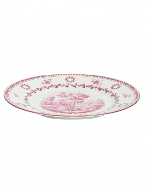 Тарелка десертная  из фарфора с узором и орнаментом Ginori 1735 - Обтравка1