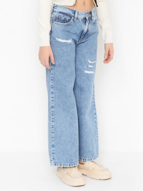 Широкие джинсы с карманами MM6 - МодельВерхНиз