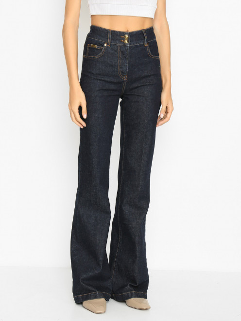 Расклешенные джинсы с завышенной талией Luisa Spagnoli - МодельВерхНиз