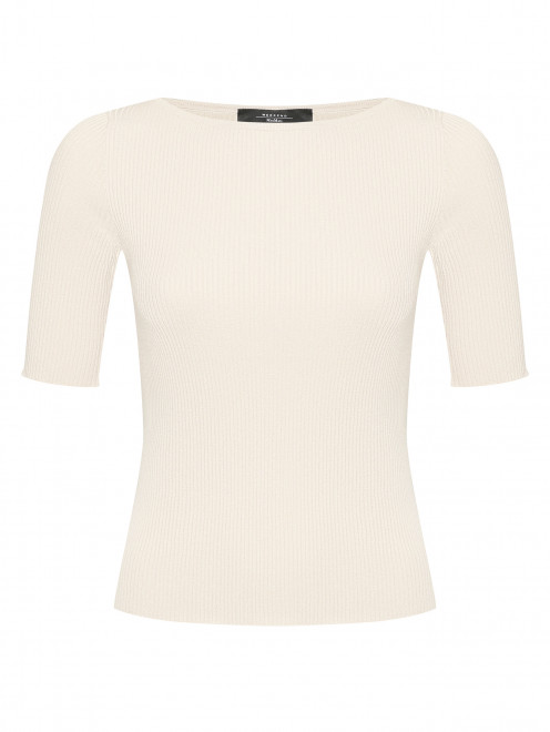 Джемпер в рубчик с коротким рукавом Weekend Max Mara - Общий вид