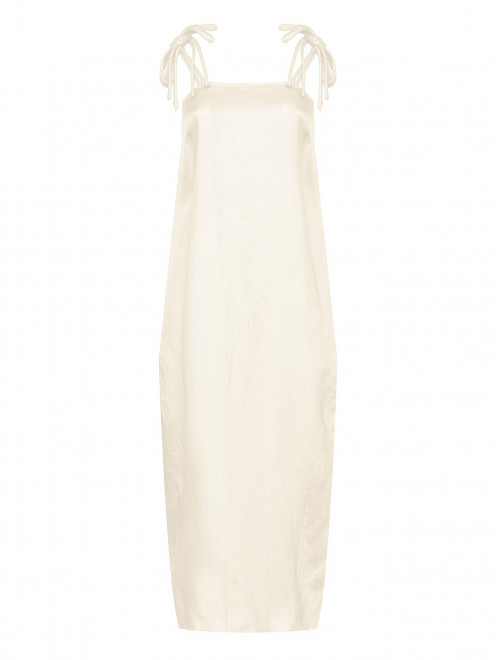 Минималистичное платье из льна Max Mara - Общий вид