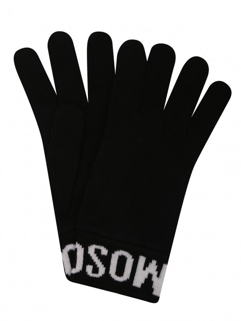 Трикотажные перчатки с узором Moschino - Общий вид