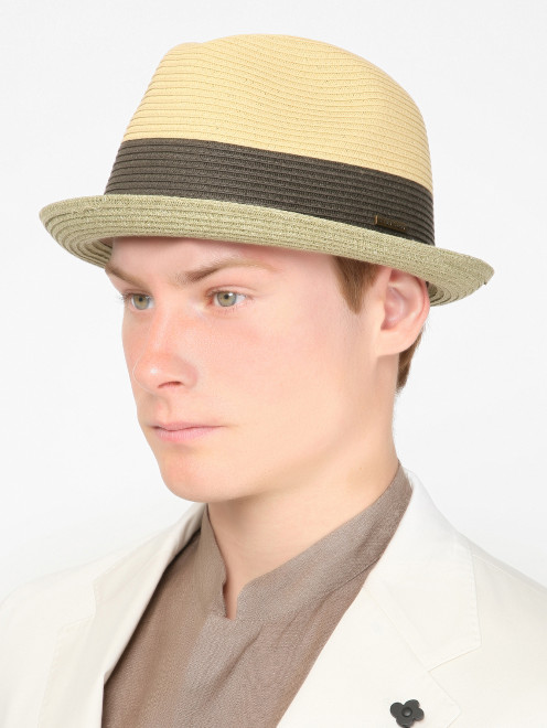 Соломенная шляпа с узкими полями Stetson - МодельОбщийВид