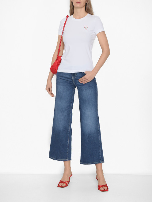 Футболка из хлопка с логотипом Guess - МодельОбщийВид