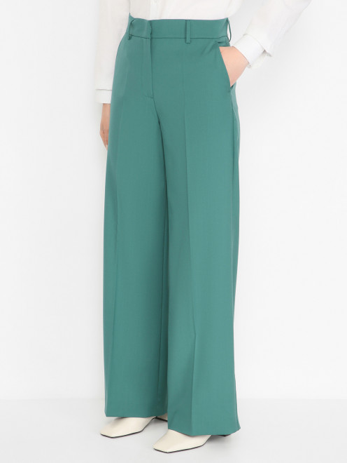 Прямые брюки из шерсти Weekend Max Mara - МодельВерхНиз