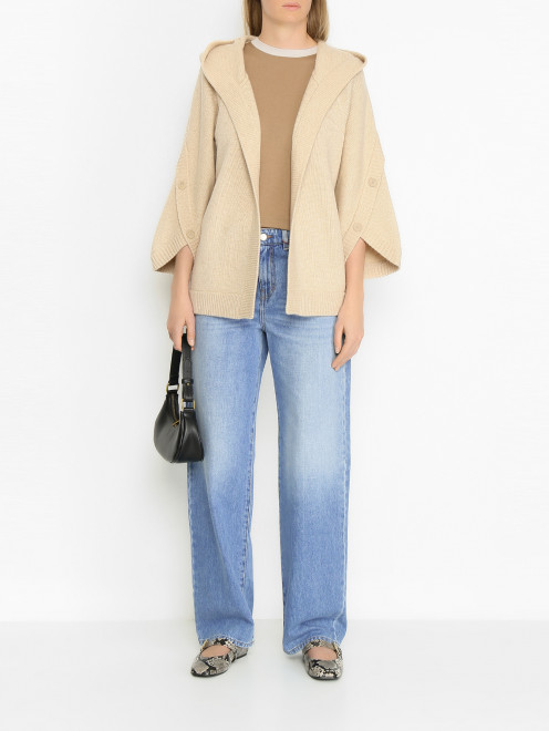 Кардиган с капюшоном из шерсти и кашемира Max Mara - МодельОбщийВид