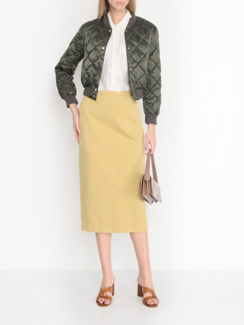 Стеганая куртка на кнопках Max Mara - МодельОбщийВид