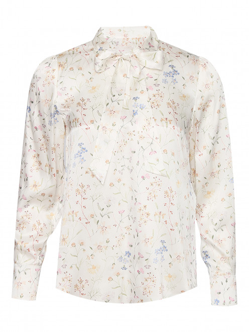 Блузка из шелка с цветочным узором Ellassay - Общий вид