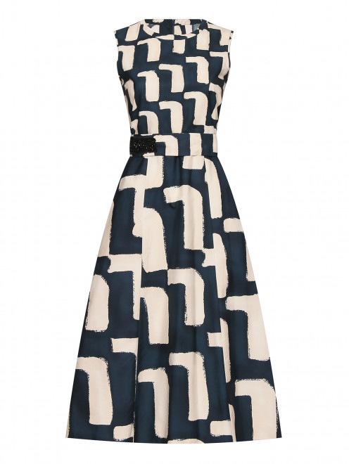 Платье из хлопка с поясом Max Mara - Общий вид