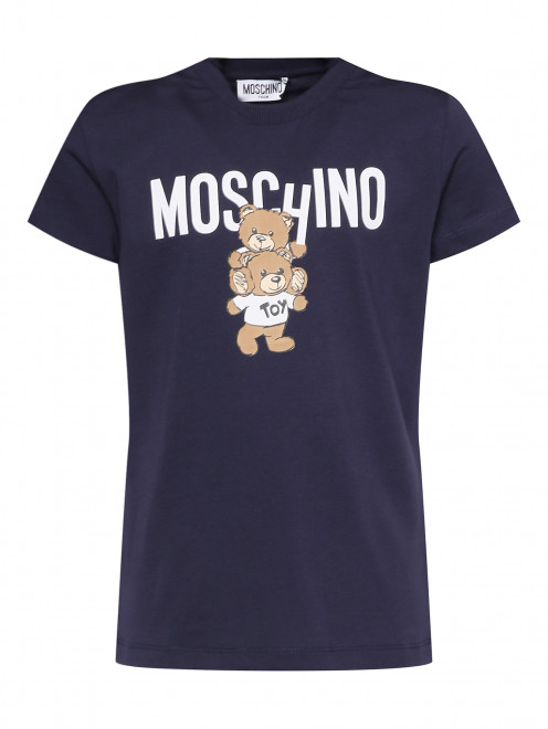 Футболка из хлопка с принтом Moschino - Общий вид