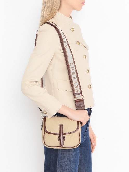 Сумка из канваса и кожи Weekend Max Mara - МодельВерхНиз