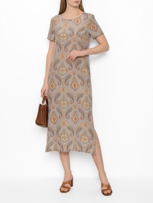 Платье из шелка с разрезами Weekend Max Mara - МодельОбщийВид