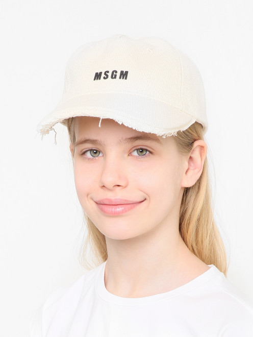 Бейсболка из хлопка с логотипом MSGM - МодельОбщийВид
