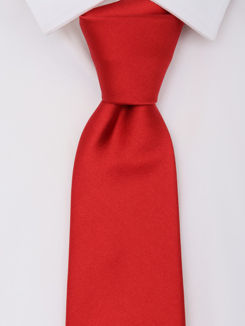 Однотонный галстук из шелка Tombolini - МодельОбщийВид