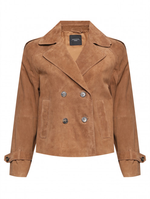 Замшевая двубортная куртка Weekend Max Mara - Общий вид