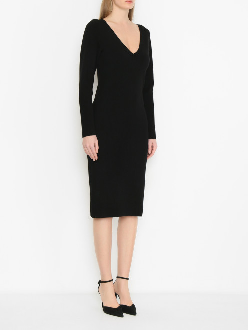 Трикотажное платье с V-образным вырезом Max Mara - МодельВерхНиз