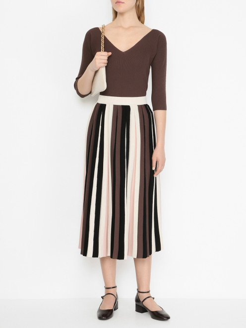 Трикотажный лонгслив с рукавами 3/4 Weekend Max Mara - МодельОбщийВид