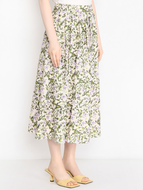 Юбка из хлопка с узором Weekend Max Mara - МодельВерхНиз