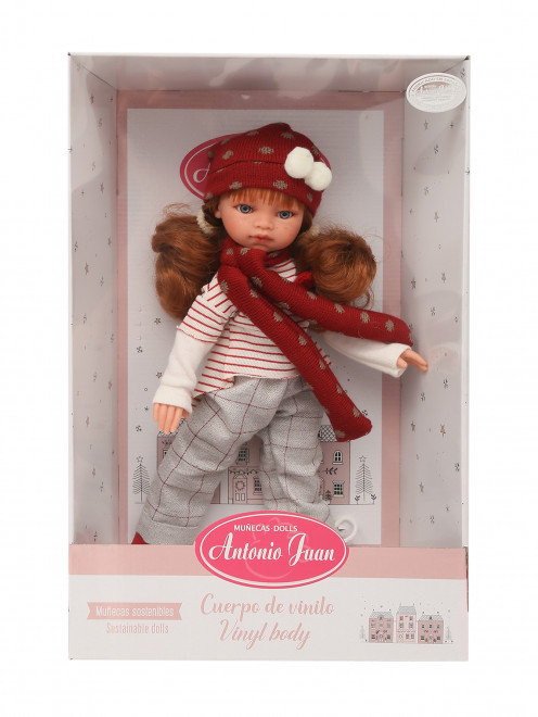 Кукла девочка Эльвира в красном кэжуал образе Munecas Dolls Antonio Juan - Общий вид