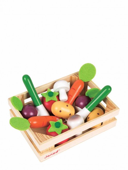 Набор овощей в ящике, 12 предметов Janod - Общий вид