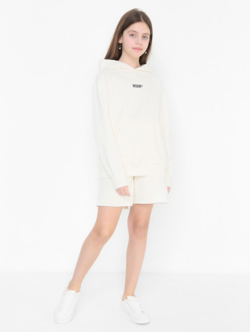 Толстовка с принтом и капюшоном MSGM - МодельОбщийВид
