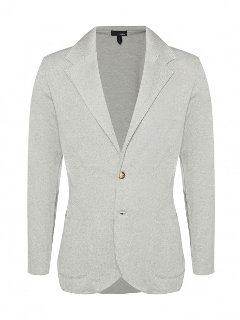 Трикотажный пиджак из хлопка с карманами LARDINI - Общий вид