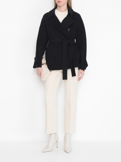 Полупальто на пуговицах с карманами Max Mara - МодельОбщийВид