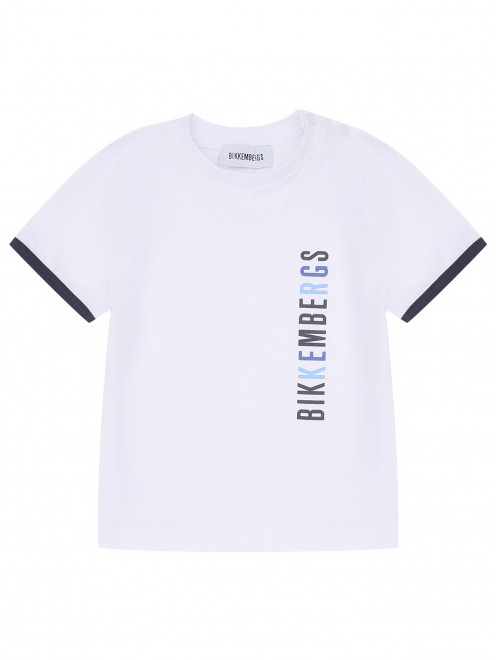 Футболка из хлопка с логотипом Bikkembergs - Общий вид