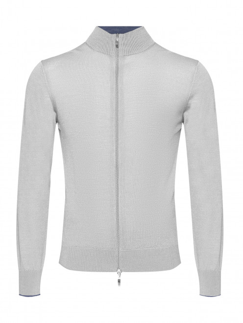 Кардиган на молнии из шерсти и шелка Doriani Cashmere - Общий вид