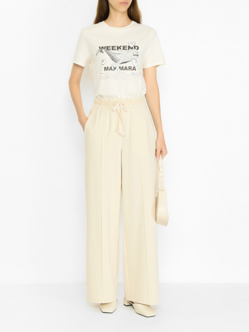 Футболка с принтом Weekend Max Mara - МодельОбщийВид