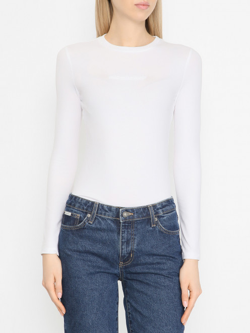 Лонгслив slim fit Guess - МодельВерхНиз