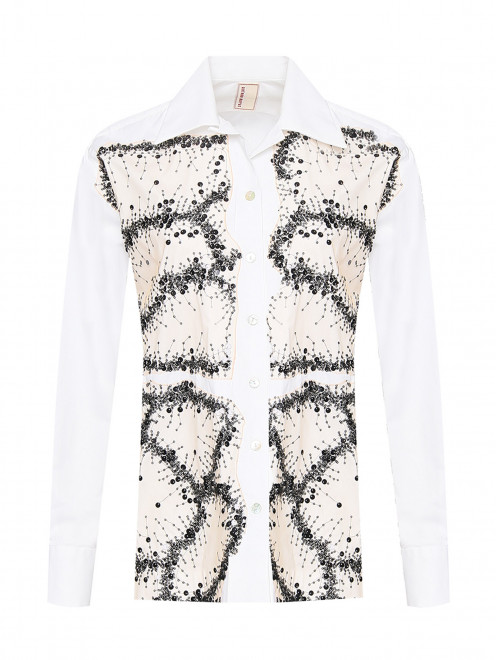 Блуза на пуговицах с вышивкой из бисера Antonio Marras - Общий вид