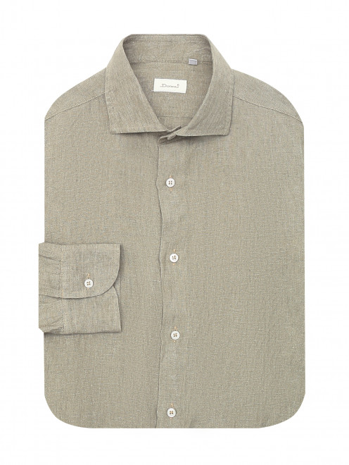 Рубашка однотонная из льна Doriani Cashmere - Общий вид