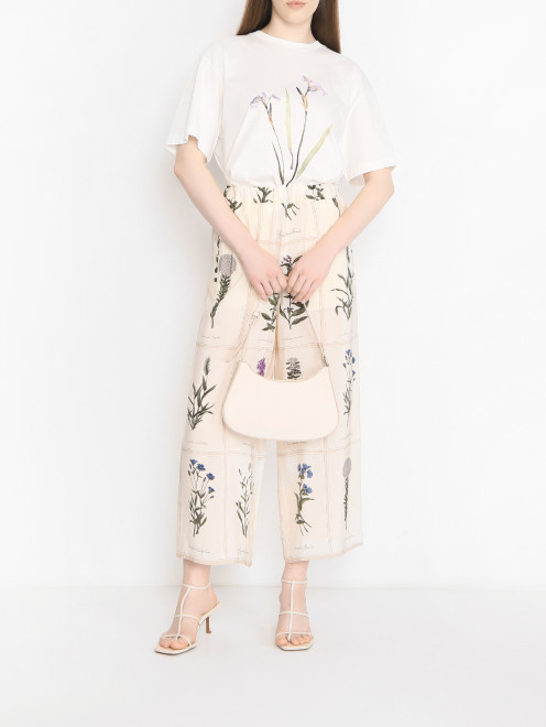 Футболка из хлопка с принтом Weekend Max Mara - МодельОбщийВид