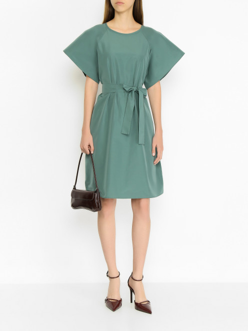 Платье с короткими рукавами и поясом Weekend Max Mara - МодельОбщийВид