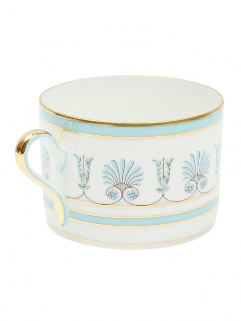 Чайная чашка с орнаментом и золотой окантовкой Ginori 1735 - Обтравка1
